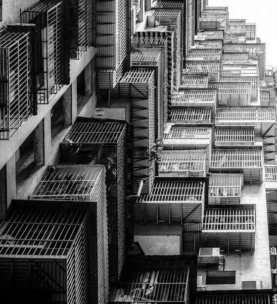 Caged Skies (B&W)