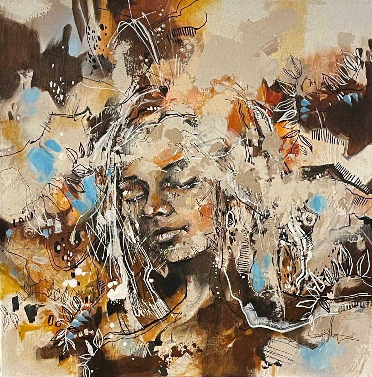 Memories Mixed Media Painting by Sophie Rodionov