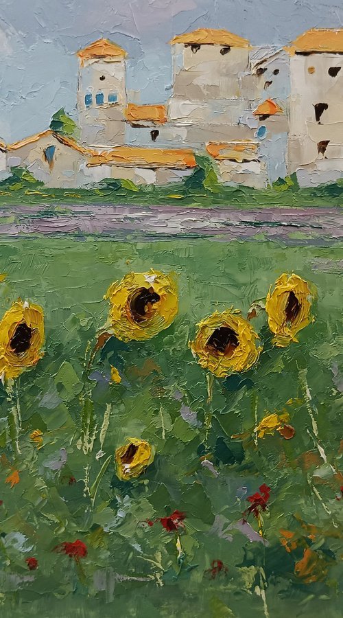 Sunflowers field near the old village by Marinko Šaric