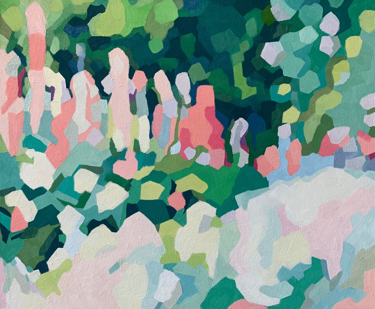 Abstract Botanical Oil Painting By Aylee Kim, 24 X 20, Found You, Original Artwork