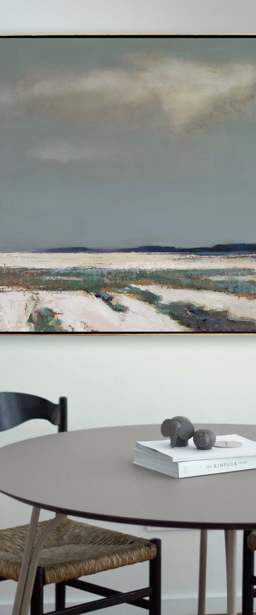 Grey Mood 30x30 inch 76x76 cm by Bo Kravchenko by Bo Kravchenko