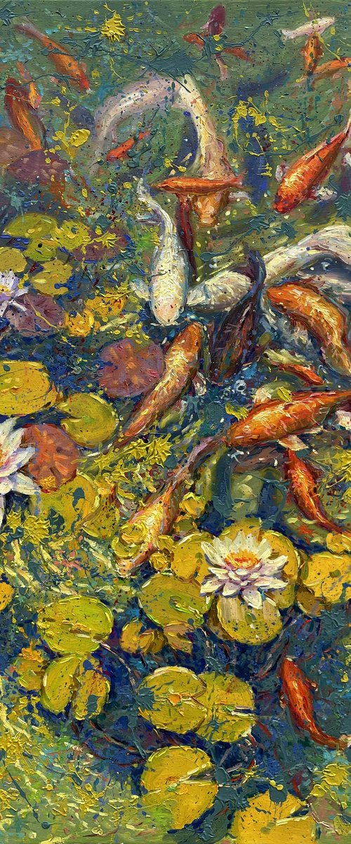 "Pond with Fish" by Evgeny Chernyakovsky