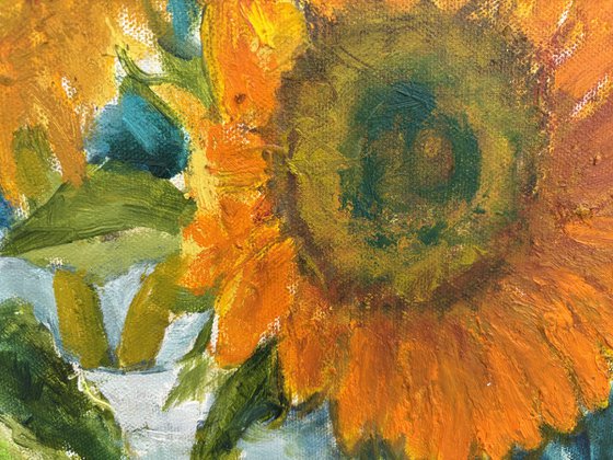 Summer of Sunflowers Diptych