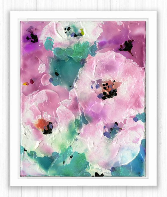 Blooms Of Sweetness  - Set of 4 Flower Paintings by Kathy Morton Stanion