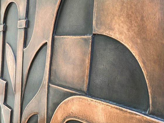"Night Sentinel" Copper Wall Relief