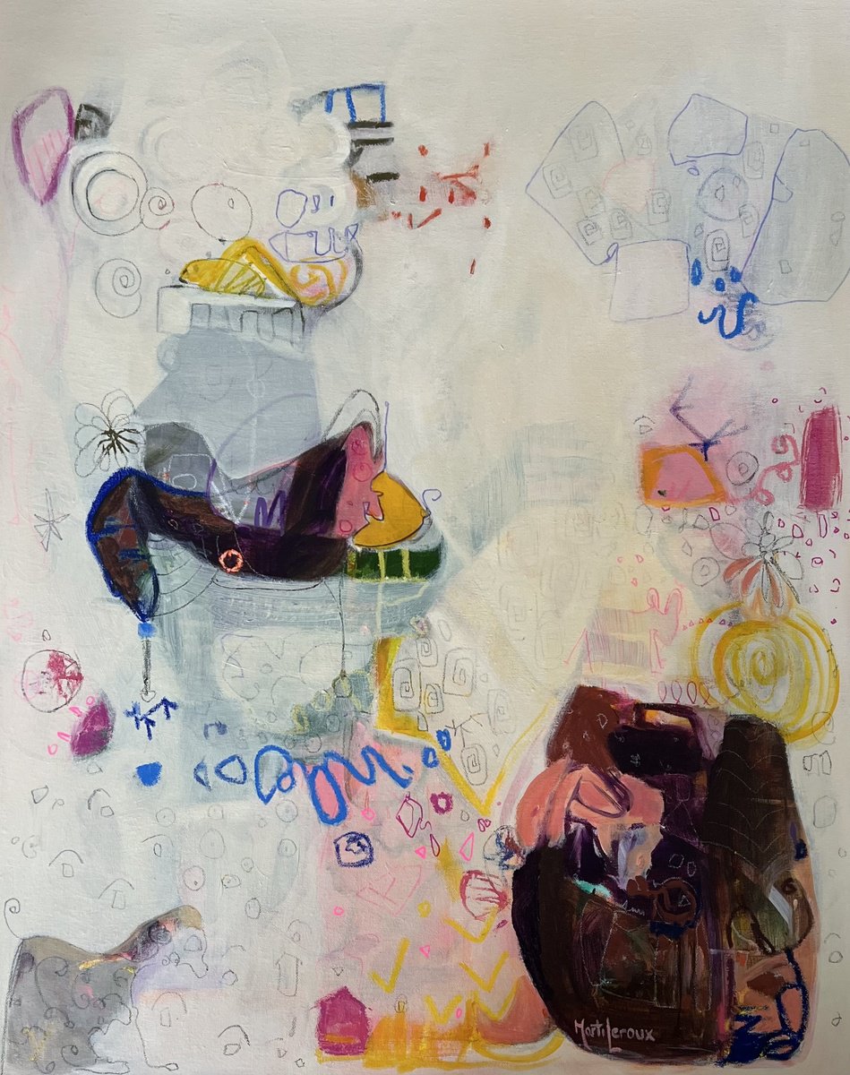 Abstract Acrylic Painting By Marti Leroux, 24 X 30", The Truth Of You, Original Artwork