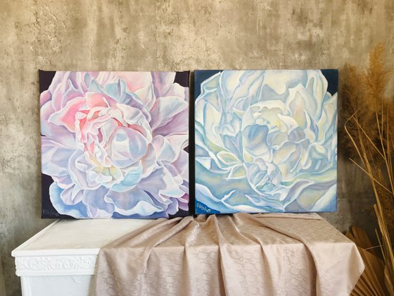 Diptych Peonies