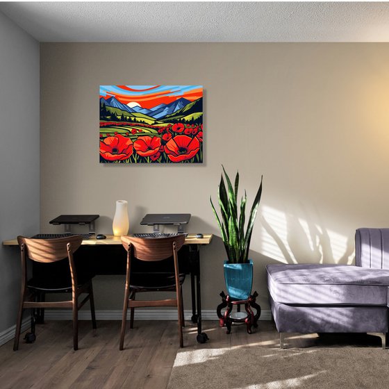 Poppies in the valley IV