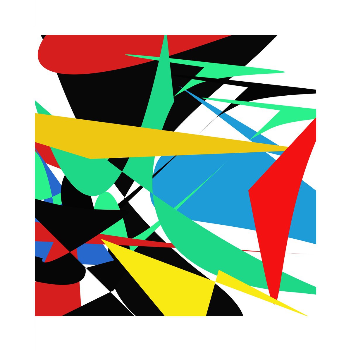 Abstract Giclee Print By Alessandro Butera, 35 X 35, Forms And Space, Original Artwork