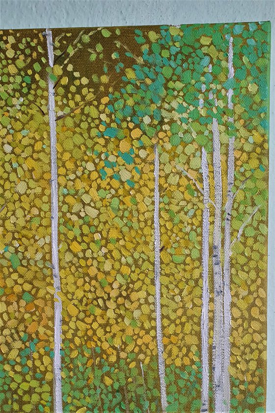 Forest Birch Painting