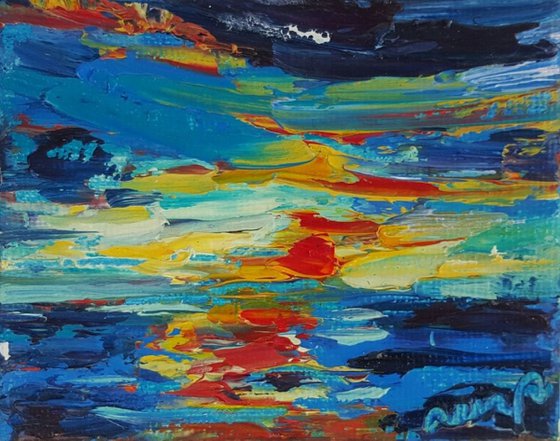 Sunset Seas - a semi abstract seascape