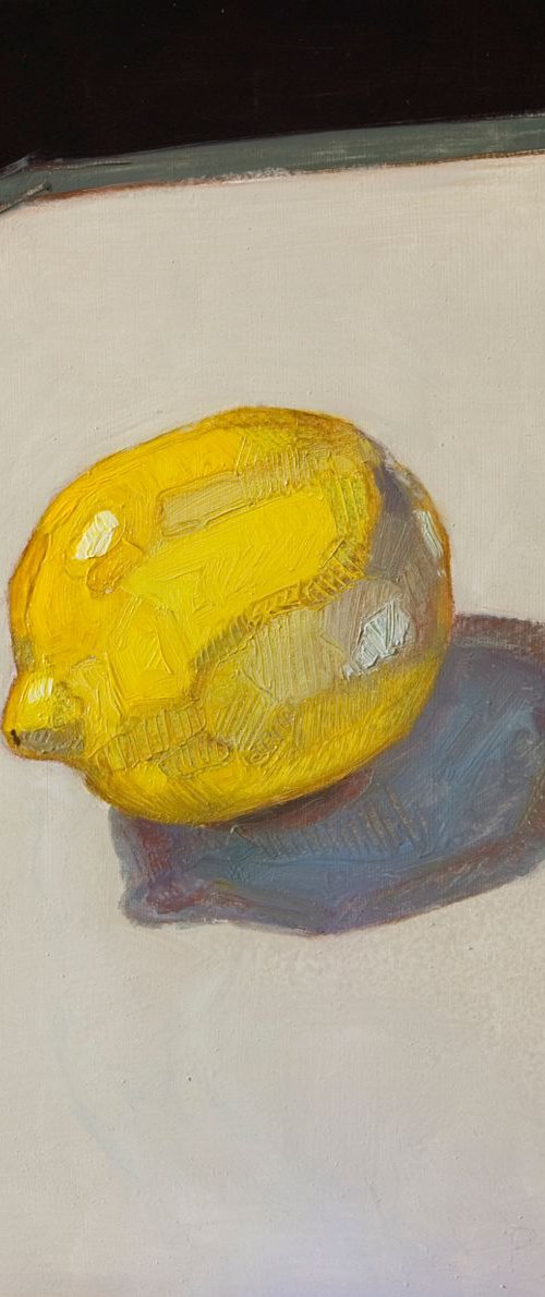 modern still life of yellow lemon by Olivier Payeur