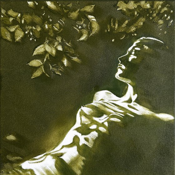Forest Nymph Awakens - Green Morning Shadows
