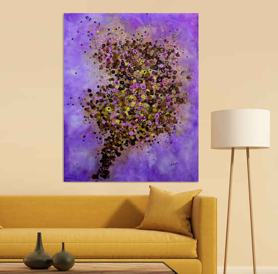 Murrina's Game #6 - Large original floral abstract painting