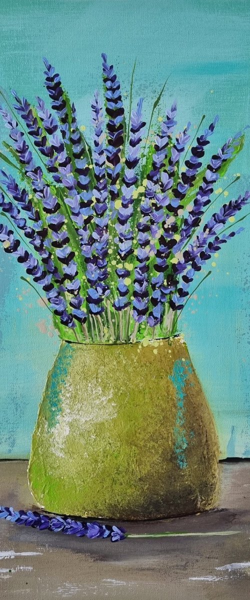 Lavander in a Vase by Cinzia Mancini