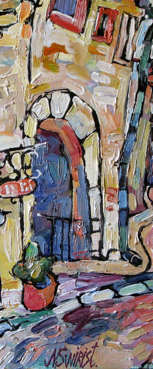 Hat shop in the old town. Provence. by Nikifor Swiristuhin