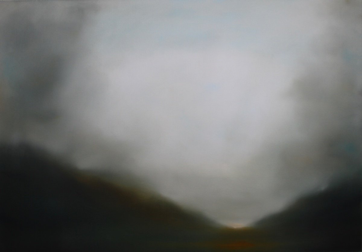 Abstract Landscape Oil Painting By Jonathan Speed, 39 X 28, West Lomond Hills, Original Artwork