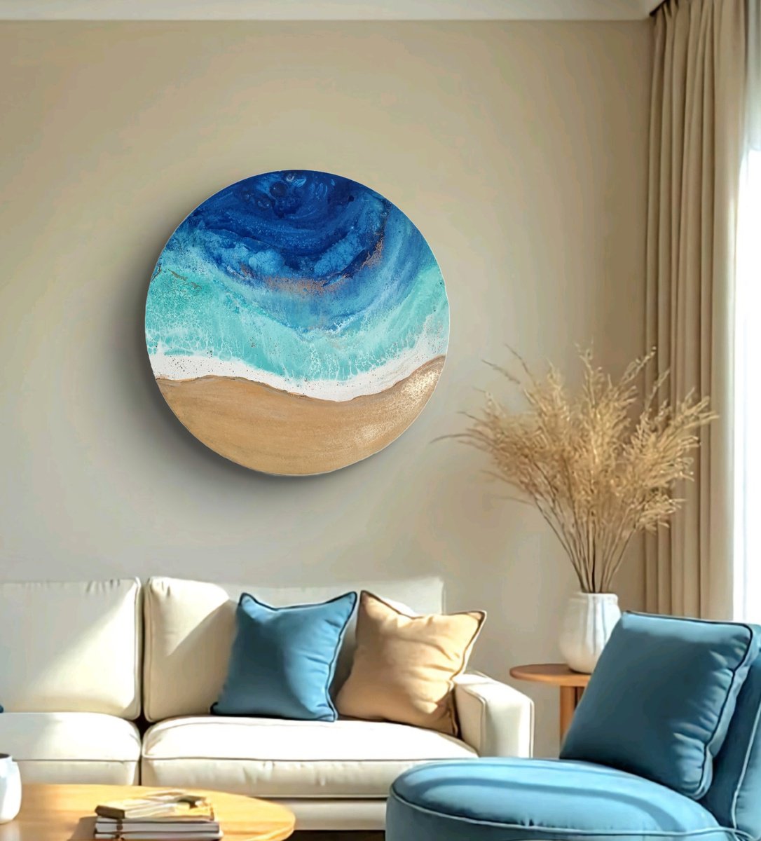 Abstract Acrylic Painting By Eleni Denart, 26 X 26, Vitality, Original Artwork