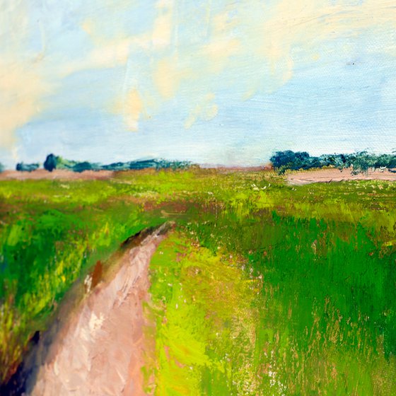 Landscape painting on canvas Summer