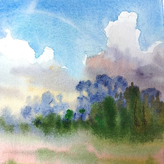 Landscape with clouds