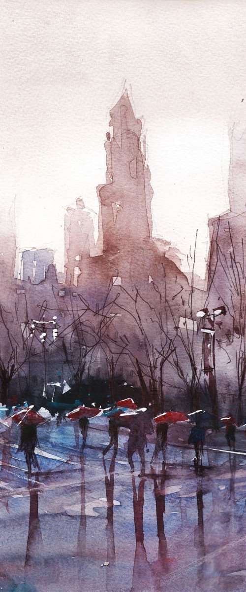 New York - Rainy day by Nicolas Jolly