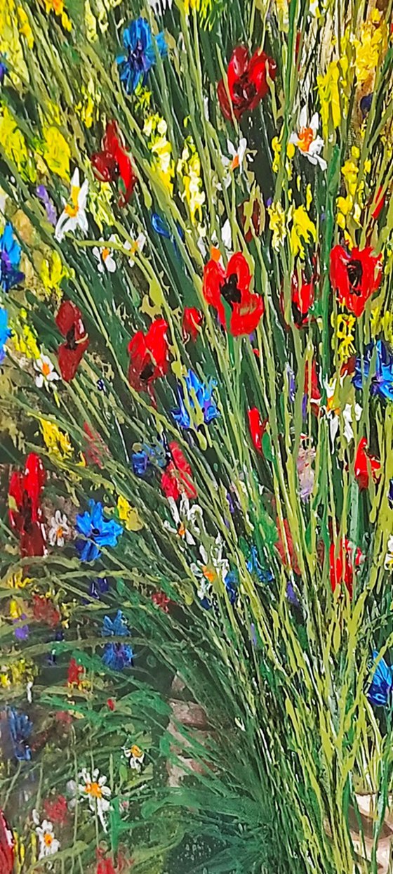 "Bunch of happiness"70x100x2cm Original acrylic painting on canvas,ready to hang