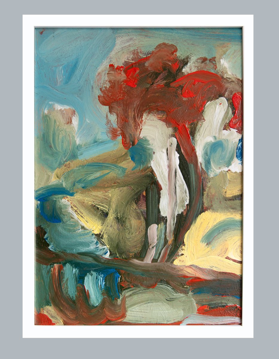 Expressive Oil Painting , Autumn Tree By Elizabeth Anne Fox, 18 X 25, Artwork For Sale On Artfinder