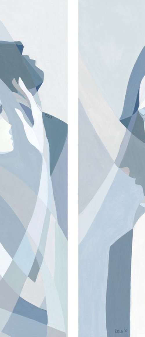 Echoes of Romance, diptych by Paola Minekov