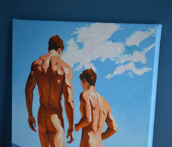 "Coastal Shadows" - Male figure