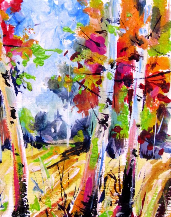 Autumn trees collection
