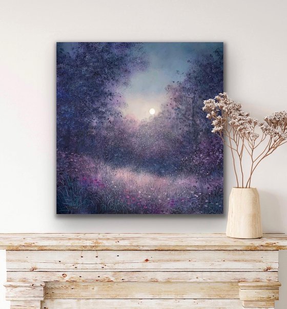 Midnight Blossoms - Original Oil Painting On Linen By Jennifer Taylor