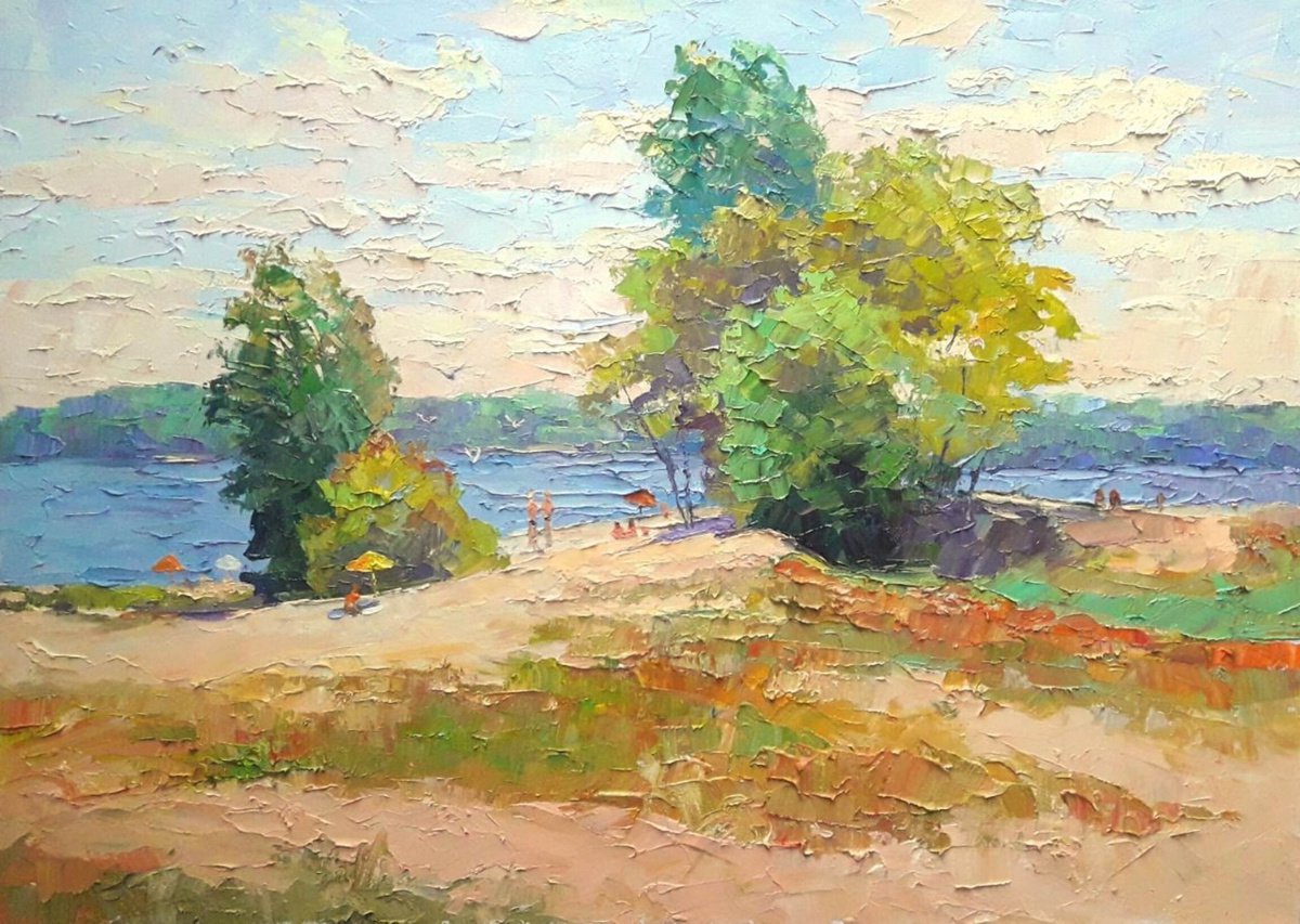 Dnieper Beach By Boris Serdyuk, 20 X 28, Artwork For Sale On Artfinder