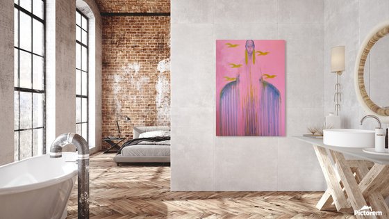 Jewelry and birds in pink