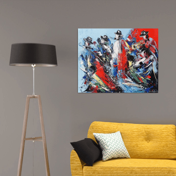 Jazz Band on Canvas