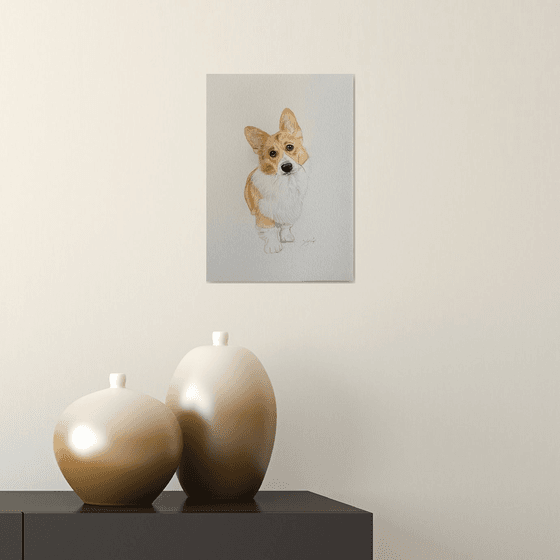 Corgi painting