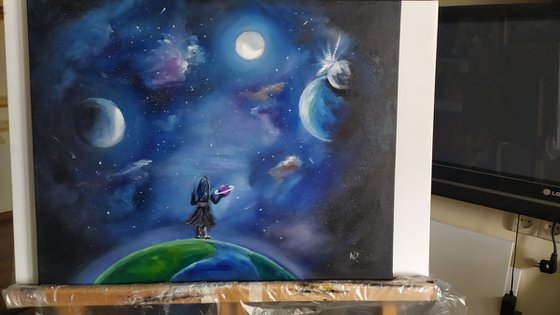 Space Selfie Canvas Painting Kit by Creatology™