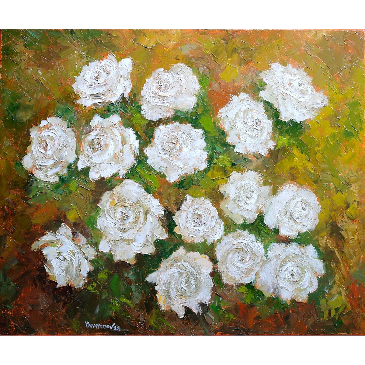 Wild White Roses by Juri Semjonov
