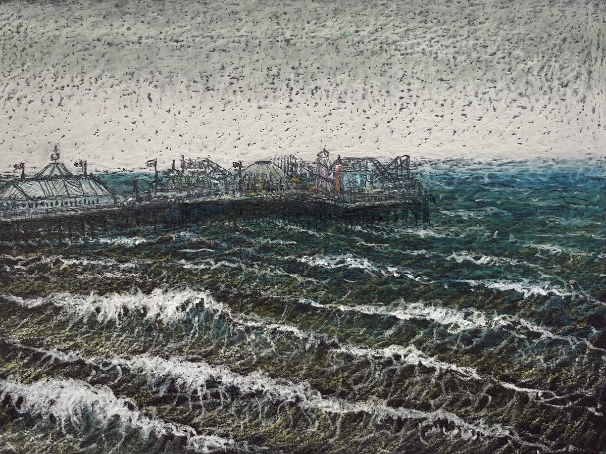 Stormy Seas at Brighton Pier by David Lloyd