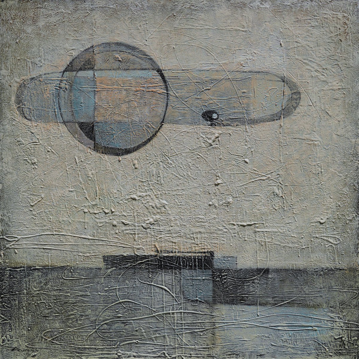 Abstract-7(100x100cm, oil painting) by Ararat Aleksanyan