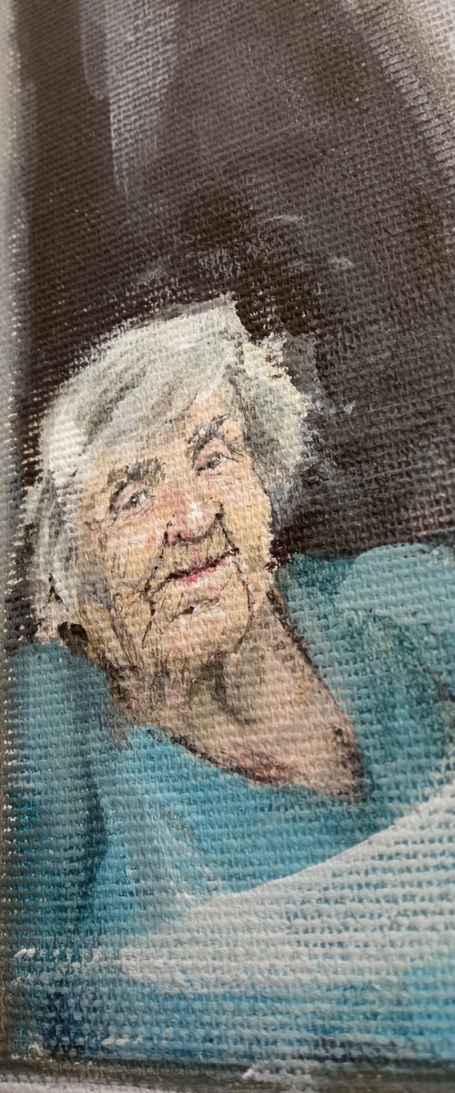 "Grandma home alone" from the quarantine series entitled "Loneliness in the City" by Monika Wawrzyniak