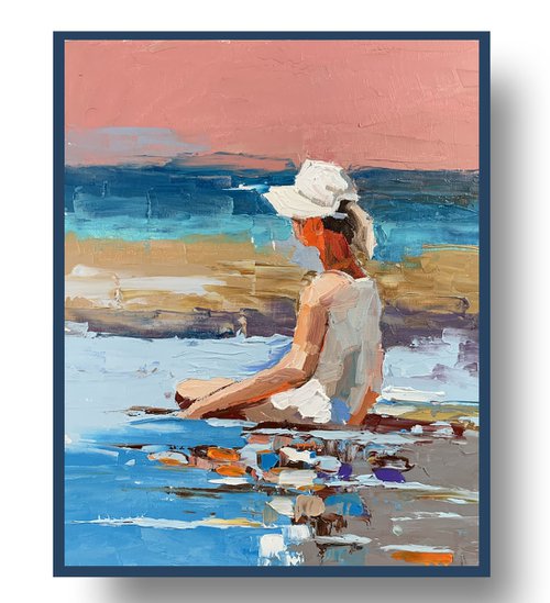 Girl on the beach. by Vita Schagen
