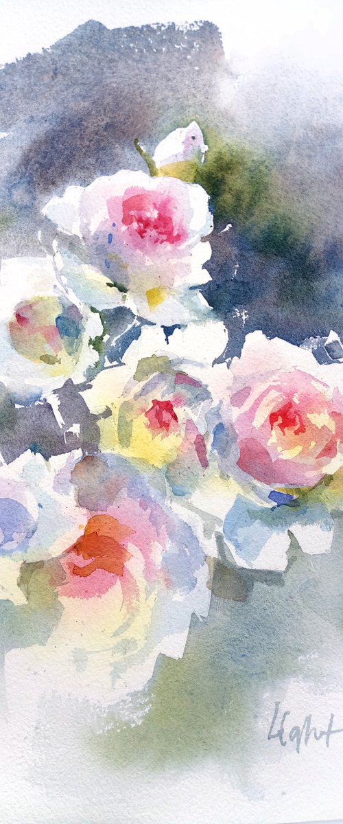 "Rose light"  original watercolor by Ksenia Selianko