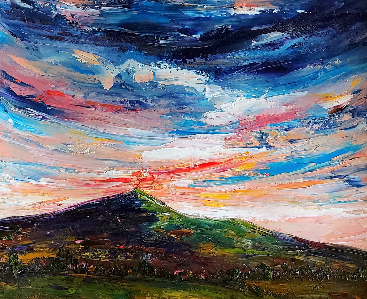 Sunset Croghan by Niki Purcell - Irish Landscape Painting