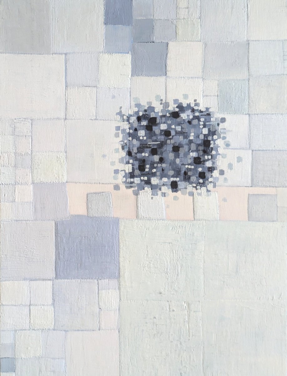 Abstract Oil Painting By Anna Jannack, 9 X 12, Shaking Structures Xxiv, Original Artwork