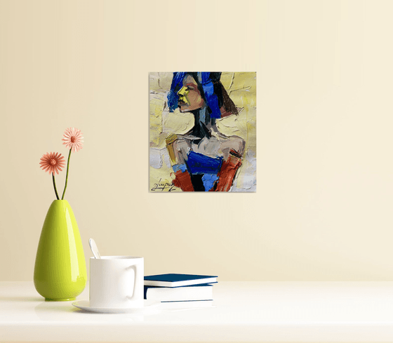 Portrait in Blue and Gold
