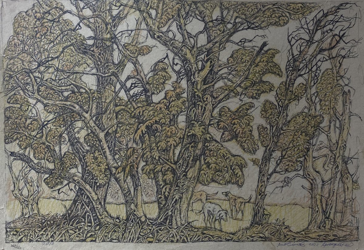 Impressionistic Landscape Painting By Oleg And Alexander Litvinov, 21 X 14", September, Original Artwork