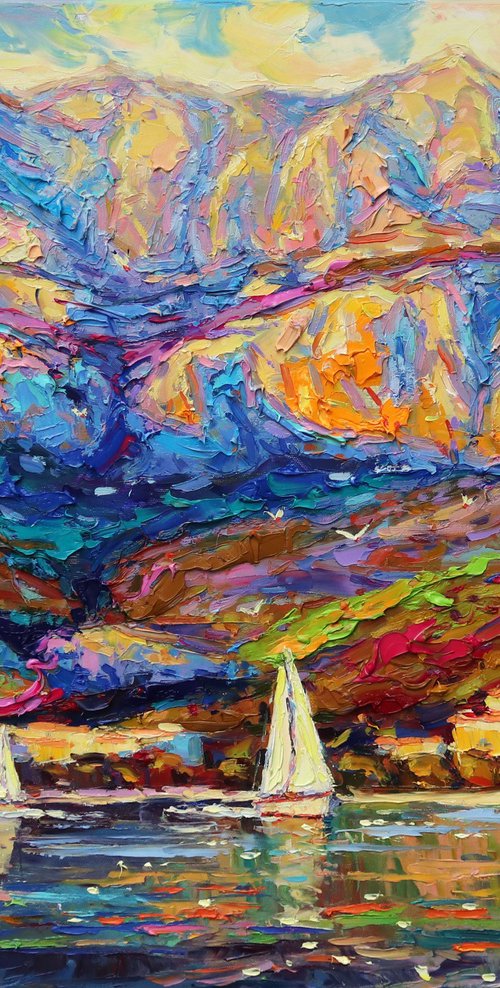 "Evening mountains" by Evgeny Chernyakovsky