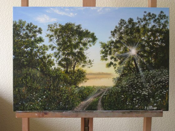 Summer Landscape with Country Path