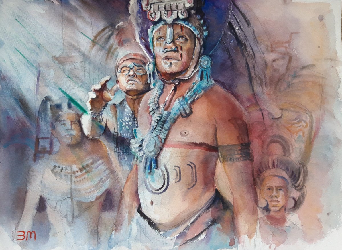 The Last Sun, Mayan High Priest, Mayan Culture by Bozhidara Mircheva