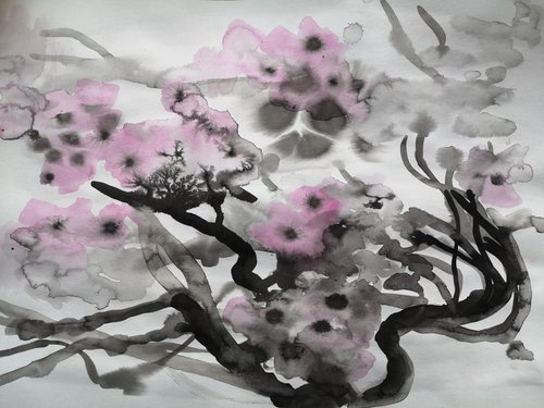 Cherry tree in blossom by Irina Seller